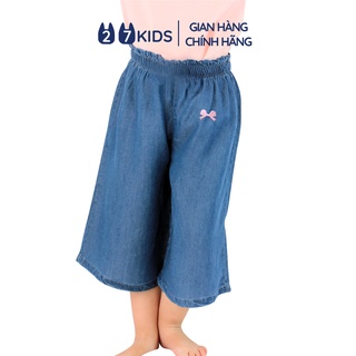 Quần lửng bò giấy bé gái 27Kids quần jean mềm nữ cho trẻ từ 2-12 Tuổi GSJE1