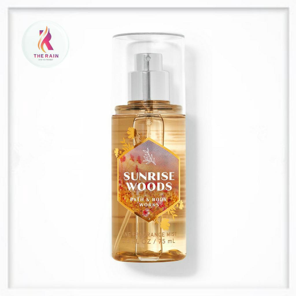 Xịt thơm toàn thân mini Bath &amp; Body Works Sunrise Woods 75ml