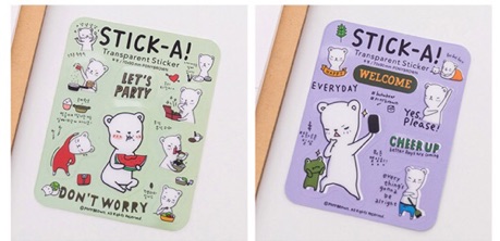 Sticker dán gấu cute