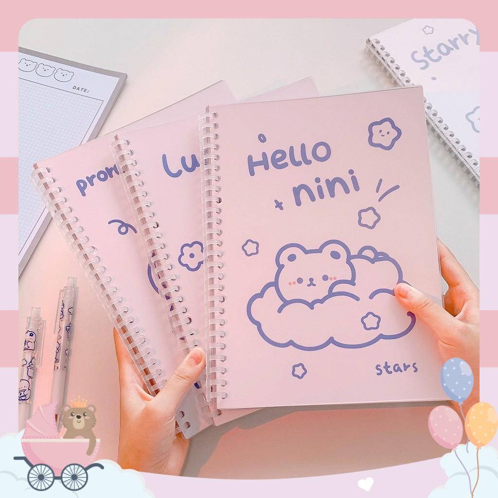 Sổ lò xo B5 in hình gấu dễ thương