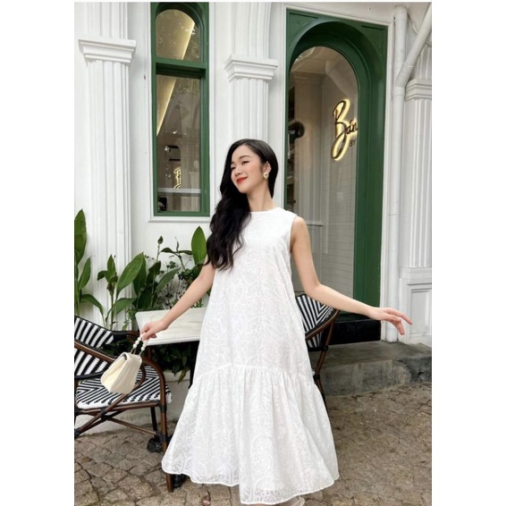Thanh lý Đầm OLV trắng