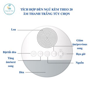 Máy Tạo Tiếng Ồn Trắng (white noise) - Dụng Cụ EASY Máy Nghe Tiếng Ồn Trắng Giúp Bé Ngủ Ngon