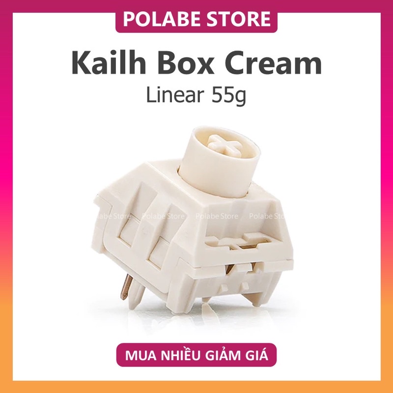 Công tắc KAILH BOX CREAM Blueberry Coconut Latte linear switch bàn phím cơ Kailh Mashmallow - Polabe Store