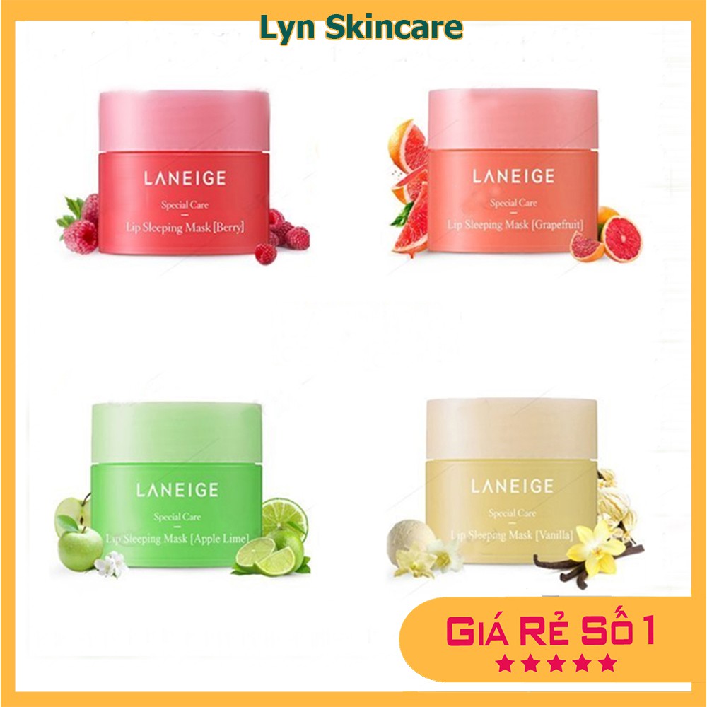 [Combo] Set 4 lọ mặt nạ ngủ môi laneige Lip Sleeping Mask Hàn Quốc 8g x 4