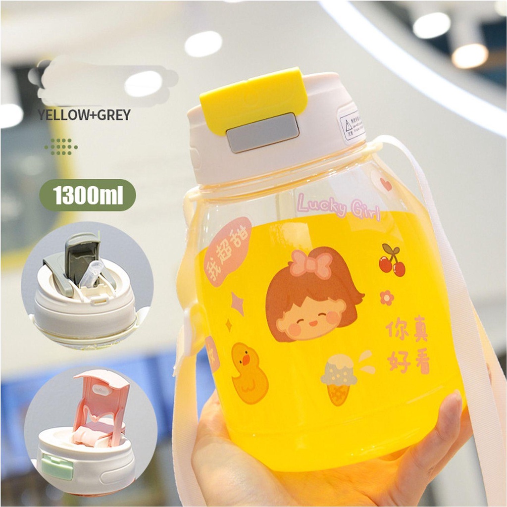 Bình Nước Cỡ Lớn Có Ống Hút Tiện Dụng Cho Bé Trai