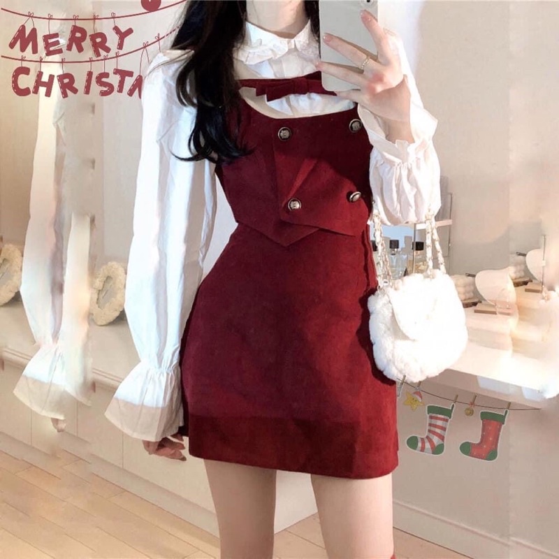 Set gi le sơ mi chân váy - ảnh thật ở cuối