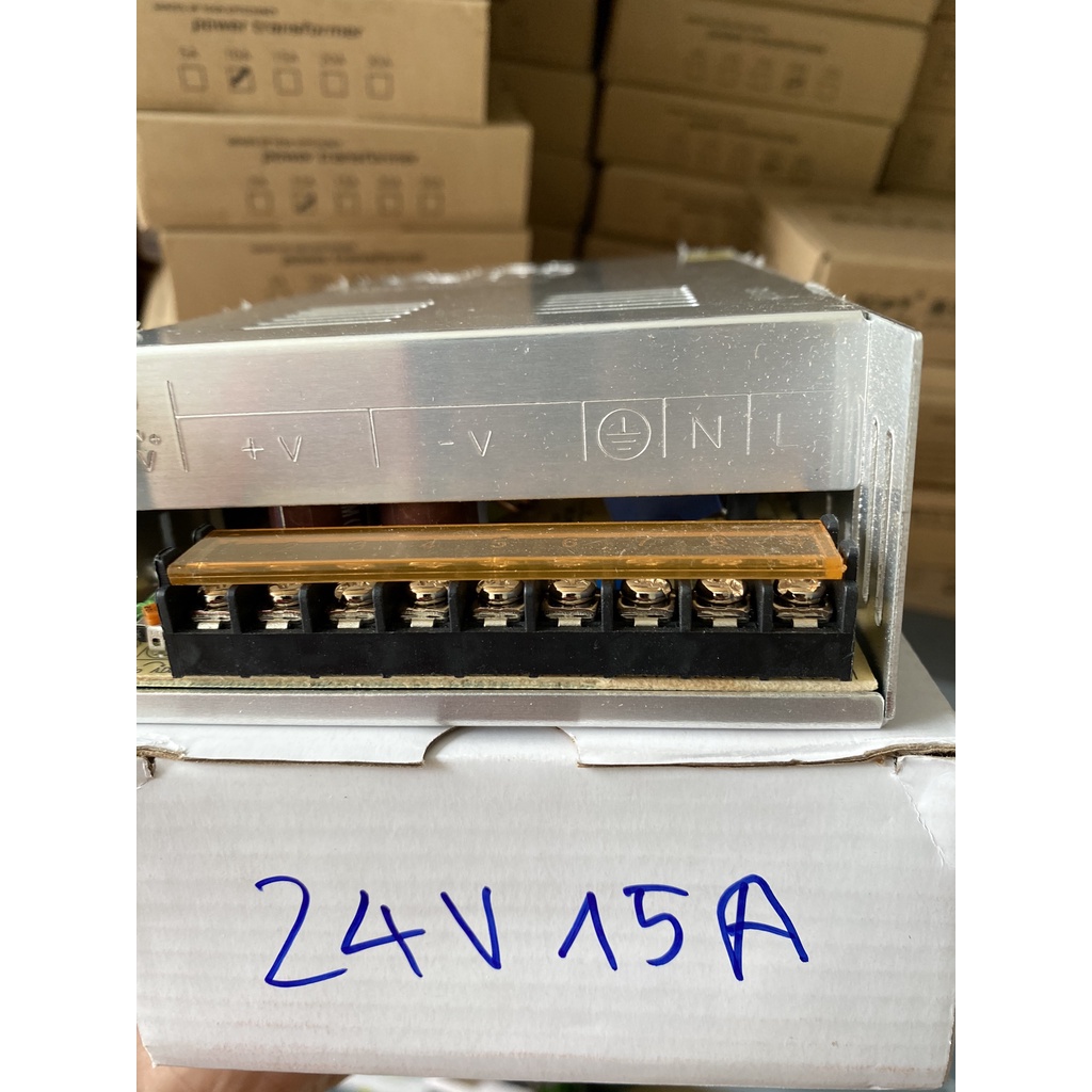 Bộ nguồn 24V 15A có quạt gió bảo hành 12 tháng