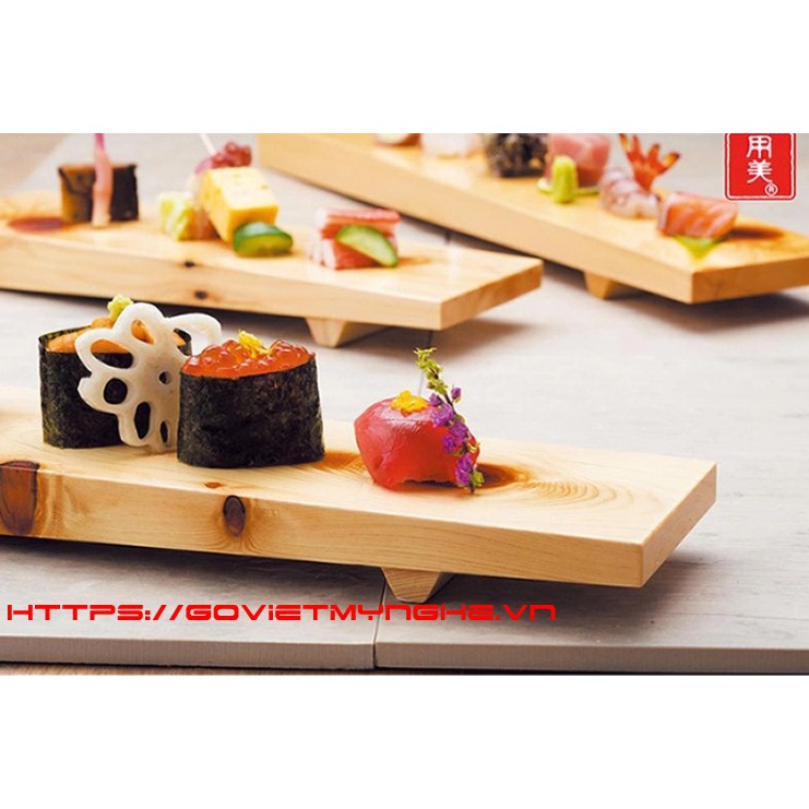 [Bảo hành 30 ngày-Hỗ trợ Phí giao hàng] Thớt gỗ trang trí sushi - Thớt gỗ trang trí Sushi 1 mặt kích thước 40cmx9cm