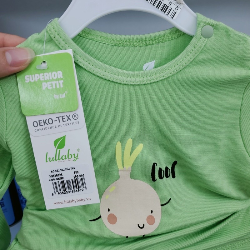 ( Xả hàng ) Bộ dài tay cài vai vải pettit cao cấp Lullaby cho bé (9-36 tháng )