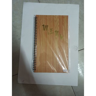 BÌA MENU VÂN GỖ ĐẸP 10 LÁ TRONG
