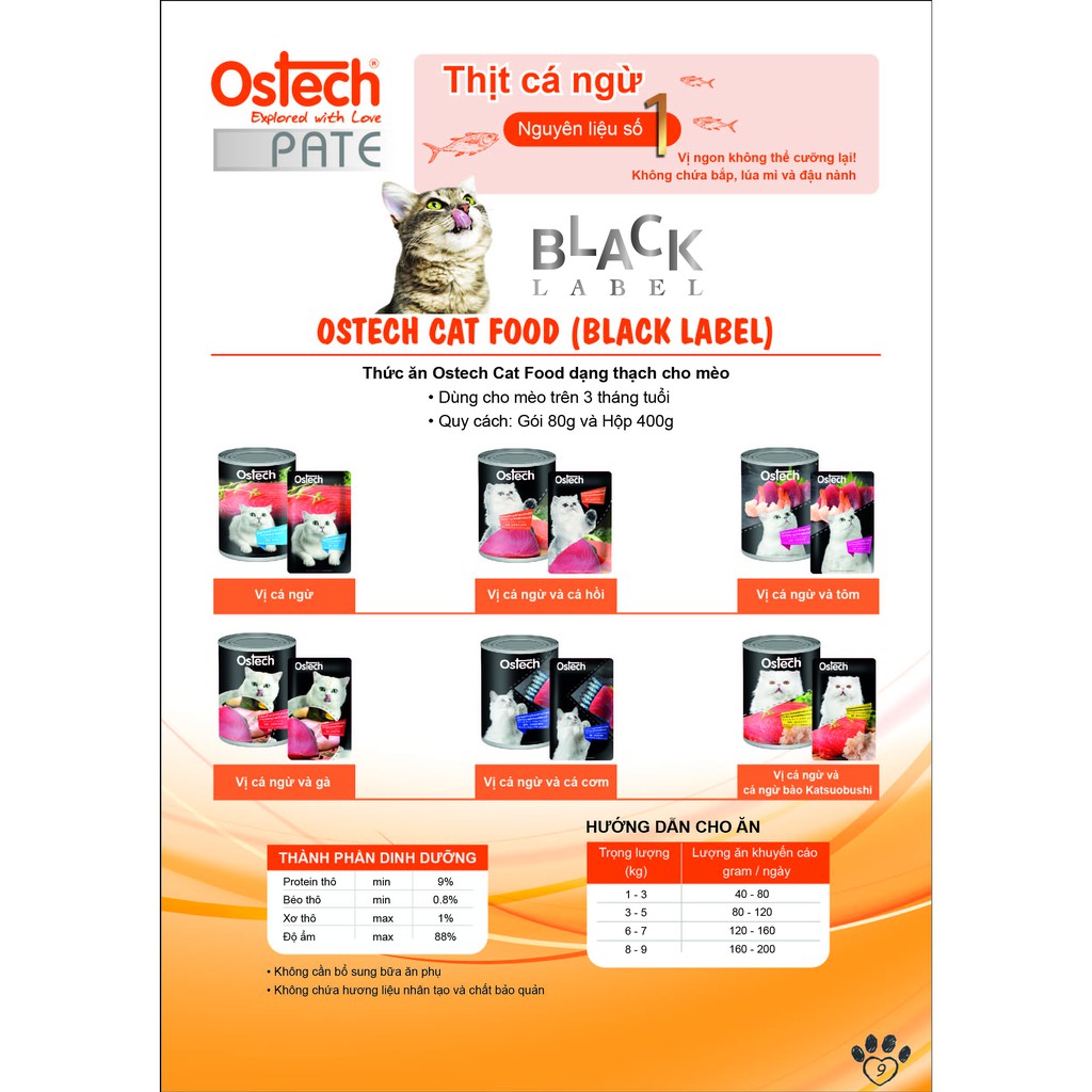 Pate cho mèo Ostech Black Label Cat Food 400g