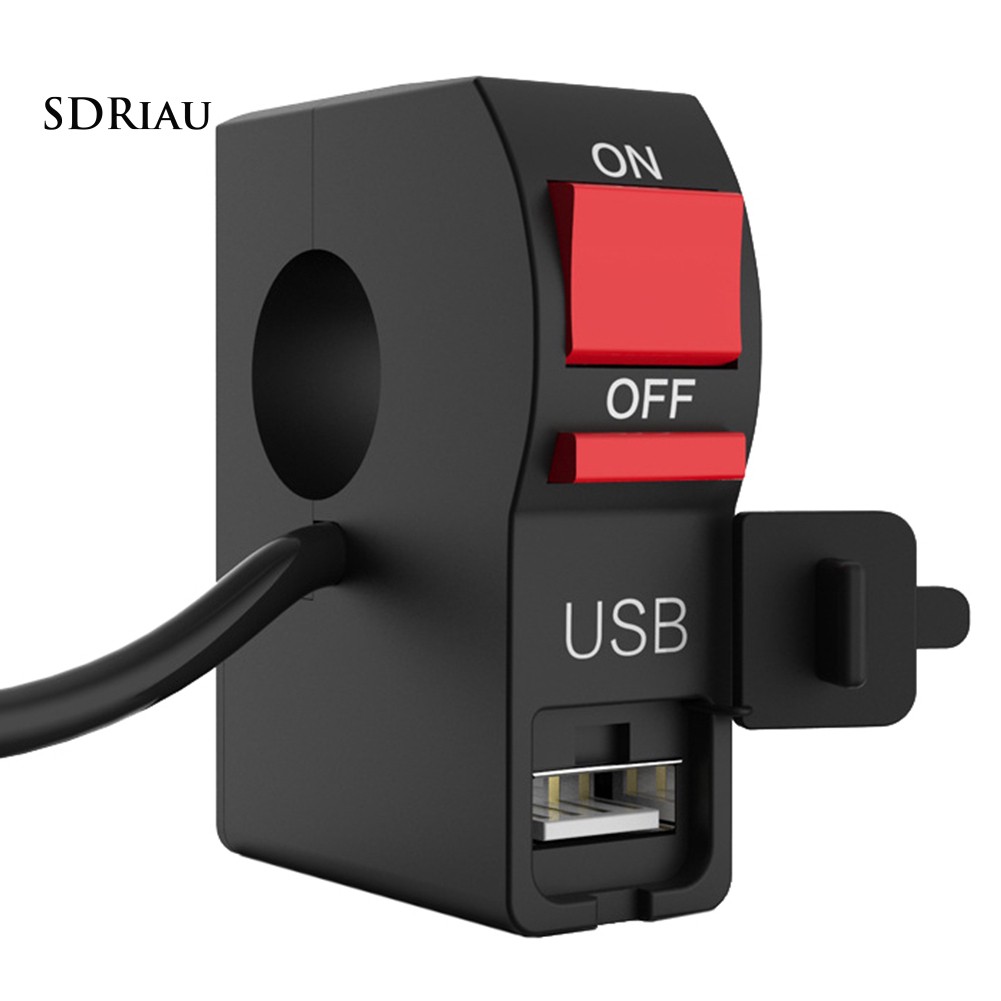Công tắc bật / tắt gắn tay lái xe máy có cổng sạc USB