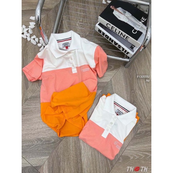 Áo thun polo phối 3 màu cổ bẻ 1305