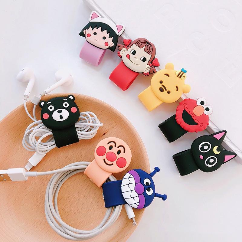 PVN50009 Dụng Cụ Quấn Gọn Dây Cáp Sạc / Tai Nghe Usb Họa Tiết Hoạt Hình Anime Giá Rẻ