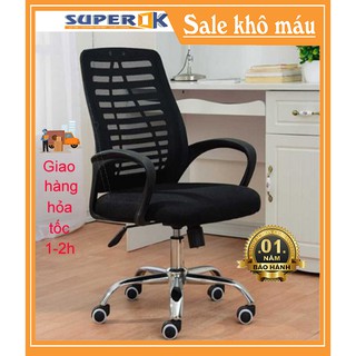 Ghế Xoay Cao Cấp, Ghế làm việc cao cấp tựa lưng, xoay 360 độ - Mã ghế Super Ok - W11A1