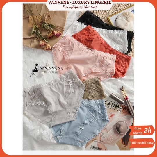 Quần Lót Nữ Cotton Viền Răng Cưa Siêu Mềm Đan Dây Hông Mới Q335 | BigBuy360 - bigbuy360.vn