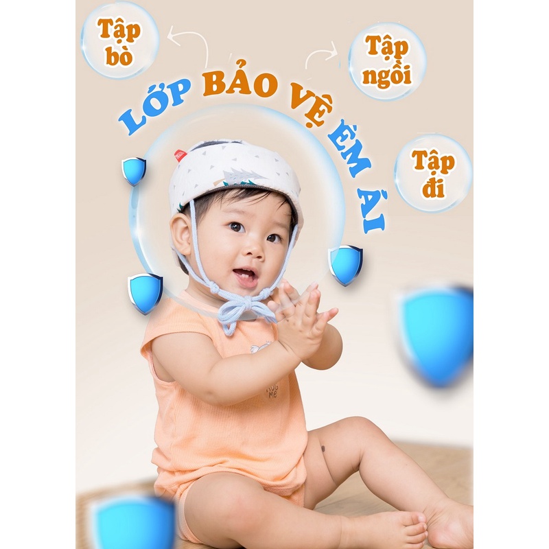 Mũ bảo hiểm bảo vệ đầu Royal cho bé tập đi, tập ngồi dùng cho trẻ từ 5 đến 36 tháng an toàn thoáng khí