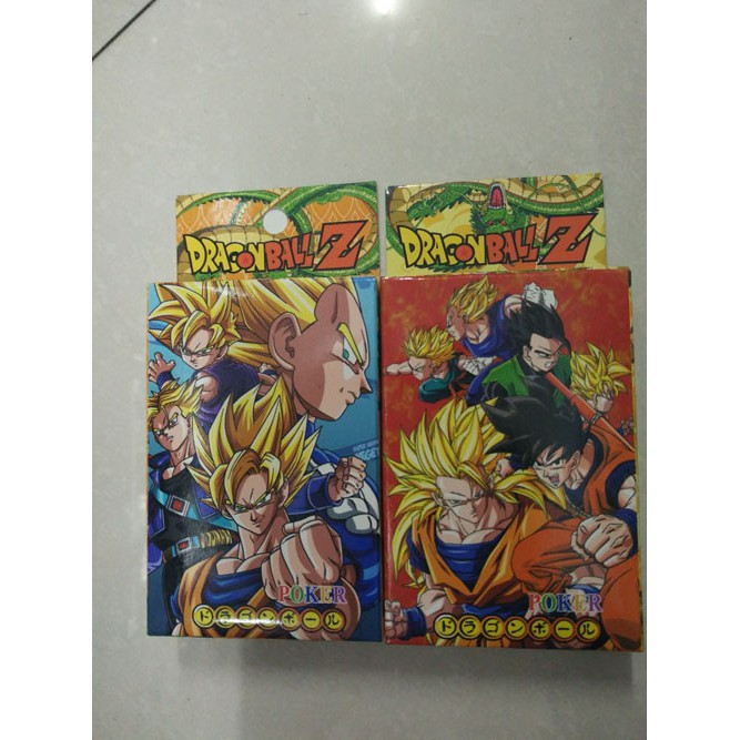 Bộ bài Tây anime dragon ball, bộ tú poker 7 viên ngọc rồng songoku songohan ca đíc 54 lá in hình anime manga dễ thương đ