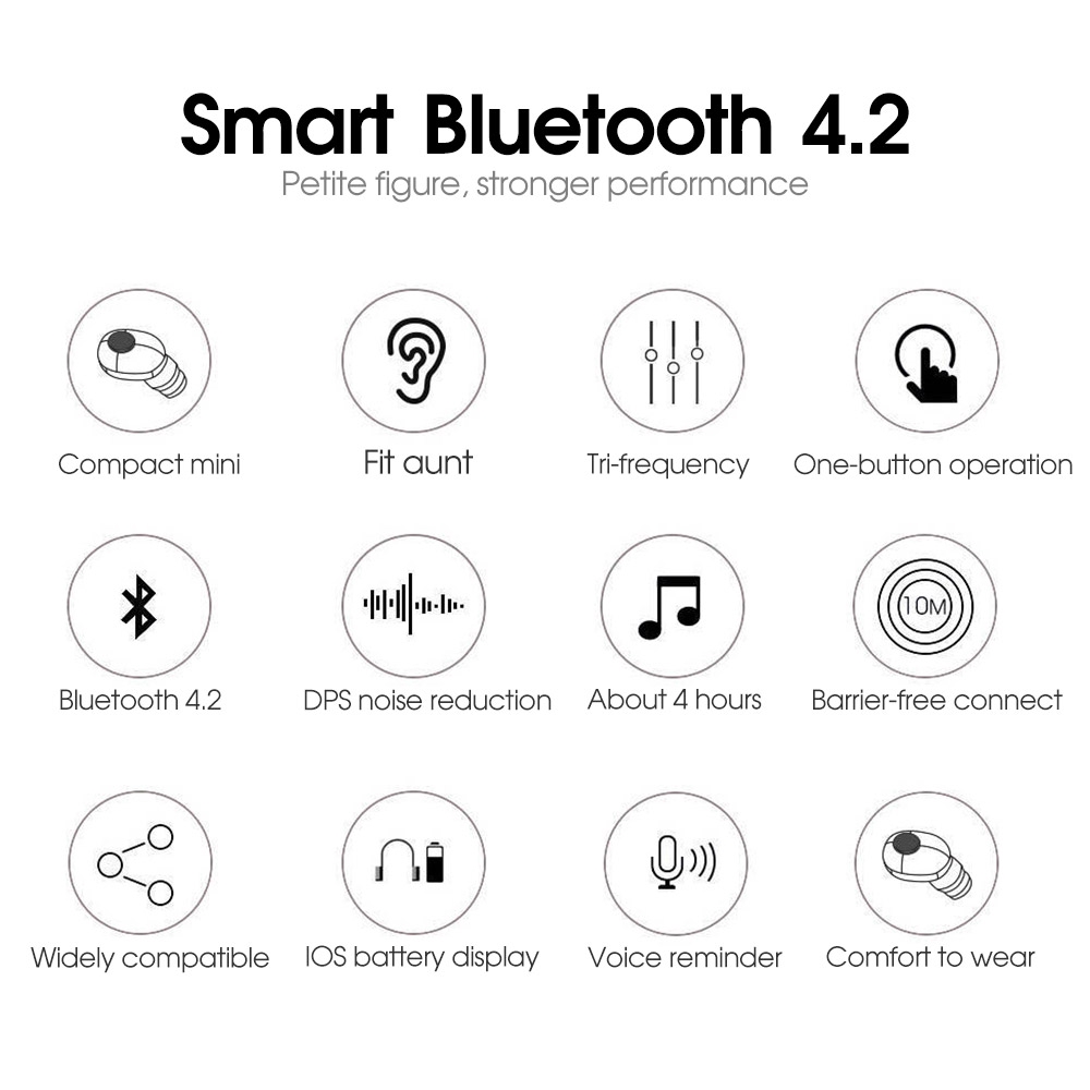 Tai nghe Bluetooth 4.2 không dây W1 kiểu dáng thể thao kèm cáp