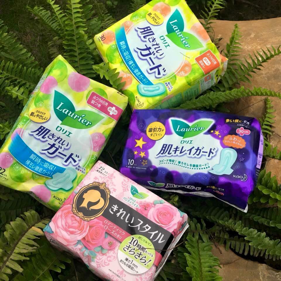 SALE-Băng vệ sinh Laurier nội địa Nhật  (BVS hàng ngày, đêm, ngày có cánh, ngày k cánh)