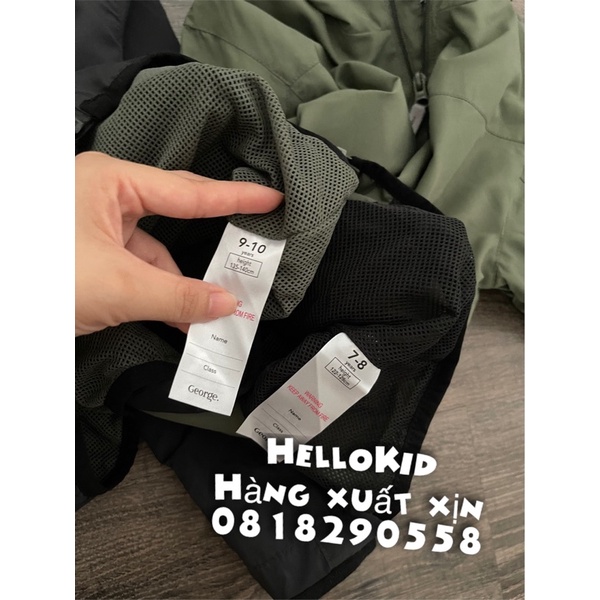 A380 - Áo gió GG Uk màu đơn giản bé trai