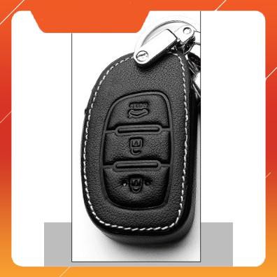 Bao da chìa khóa ô tô Hyundai bảo vệ chìa bền đẹp và chắc chắn ốp cho các loại smartkey i10, tucson, elantra