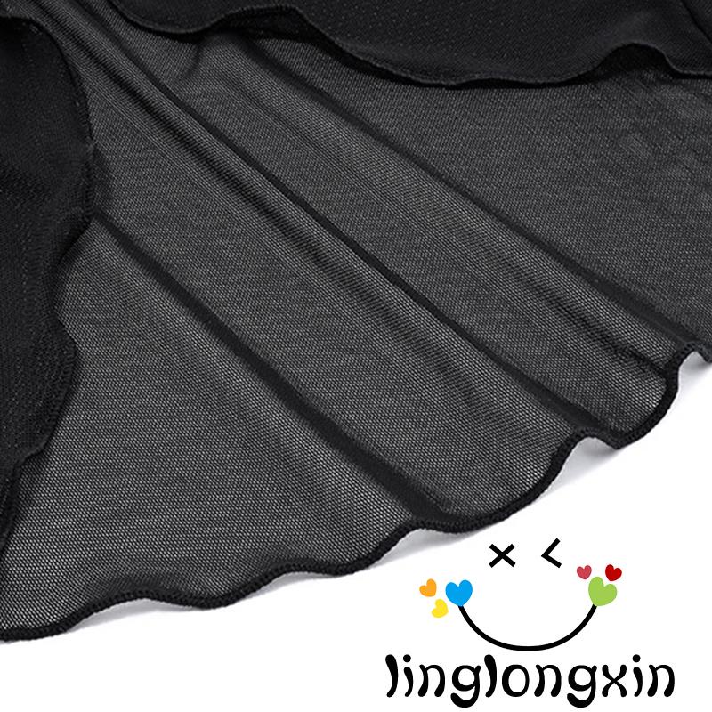 Áo Croptop Tay Dài Phối Lưới 2 Hàng Nút Thời Trang Đường Phố Cho Nữ