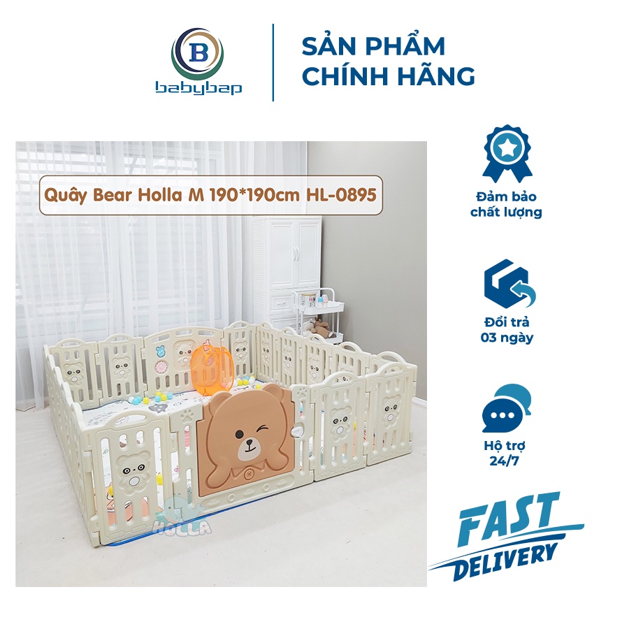 Bộ Quây Cũi Nhựa Holla Bear