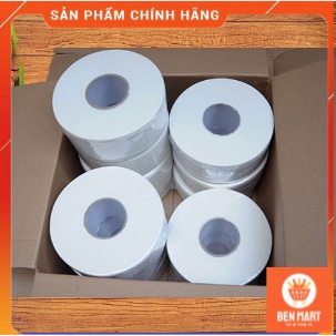 (Bán lỗ xin 5⭐) Giấy vệ sinh Tissue Linh An công nghiệp cuộn to 💥FREESHIP💥 cuộn lô 3 lớp 700g, mềm mịn xịn