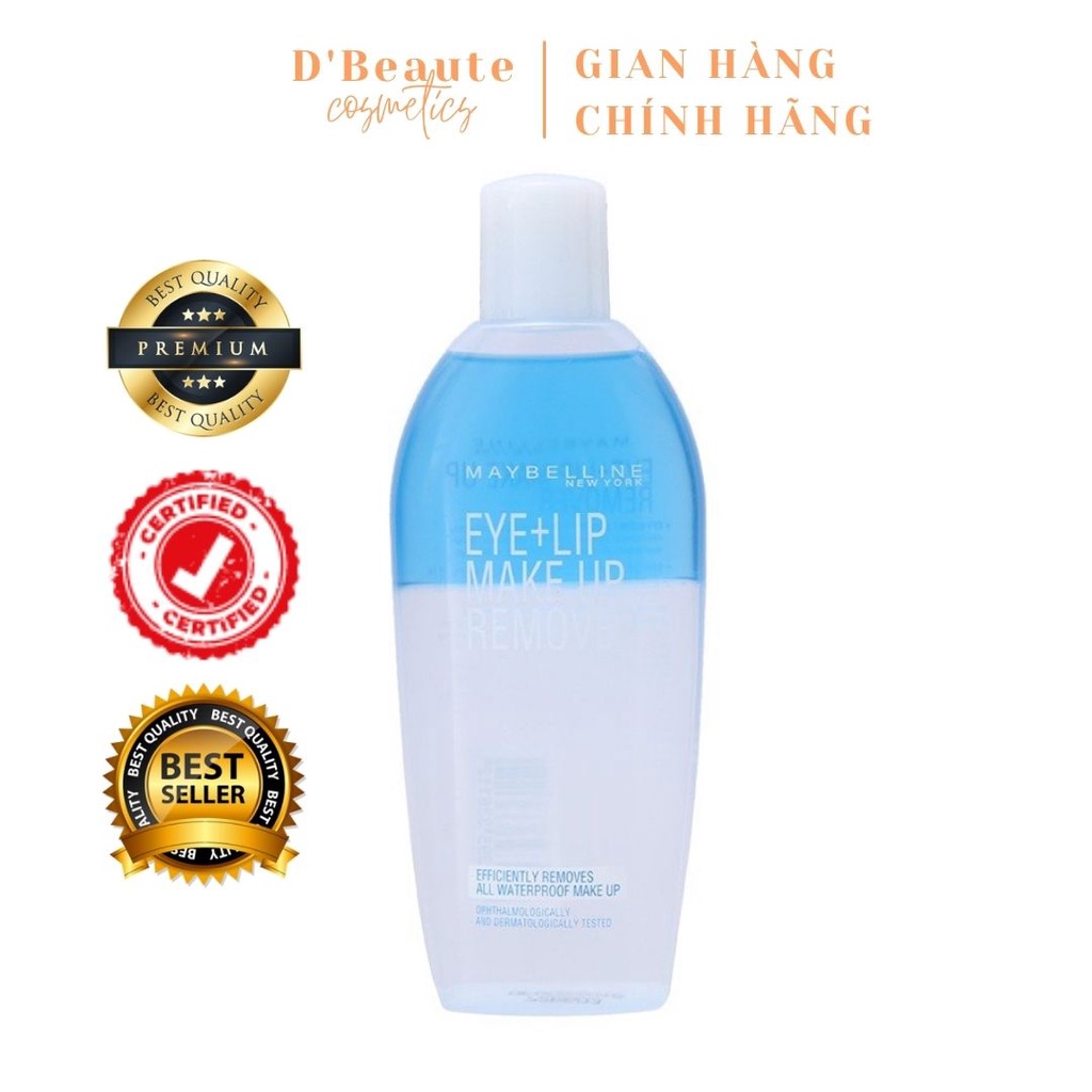 Nước Tẩy Trang Mắt và Môi Chuyên Dụng 2 lớp Maybelline New York Eye &amp; Lip Makeup Remover 150ml - Mỹ Chính Hãng