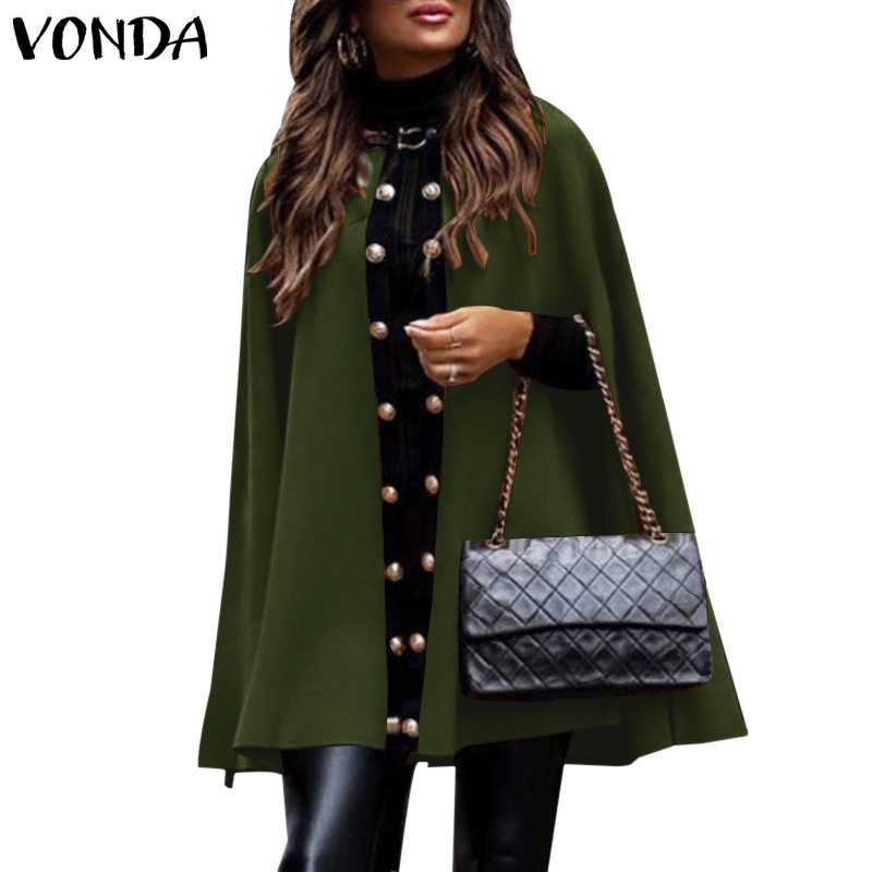 ❏Áo choàng VONDA không tay màu trơn cổ điển phong cách thường ngày thời trang xuân thu dành cho bạn nữ | BigBuy360 - bigbuy360.vn