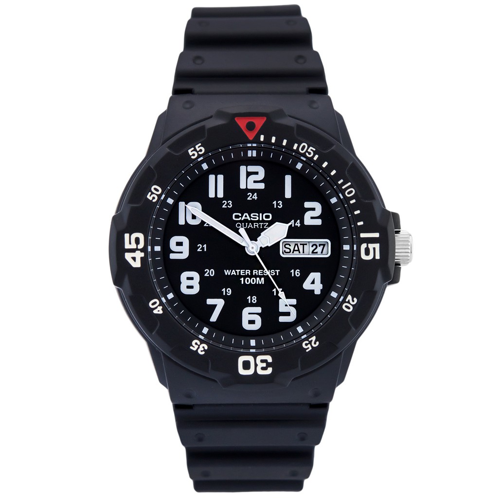 Đồng hồ nam dây nhựa Casio chính hãng Anh Khuê MRW-200H-1BVDF (44mm)