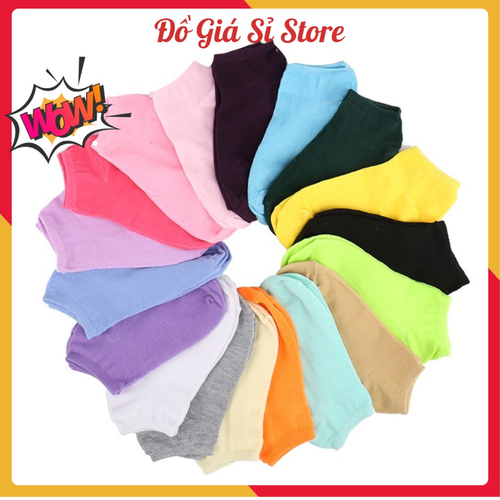 Vớ trơn cổ ngắn cotton siêu thoáng