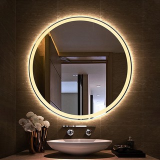 Gương đèn led, phun cát guong tròn