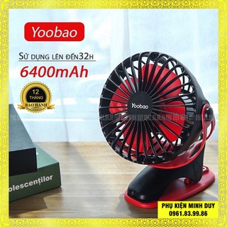 Quạt tích điện chính hãng Yoobao F04 6400mAh sử dụng liên tục lên tới 32h (Bảo hành 12 tháng) ❤