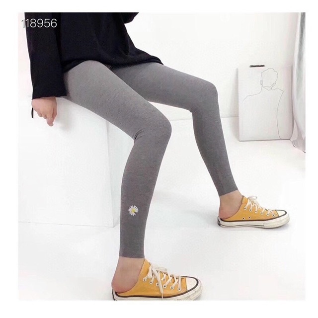 [ Mã FADIRECT5K giảm 5K đơn bất kỳ] QUẦN LEGGING HOA CÚC SIÊU HÓT