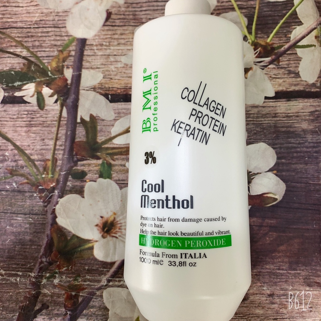Oxy Dung Dịch Trợ Nhuộm Bạc Hà chống rát da dầu BMI 1000ml