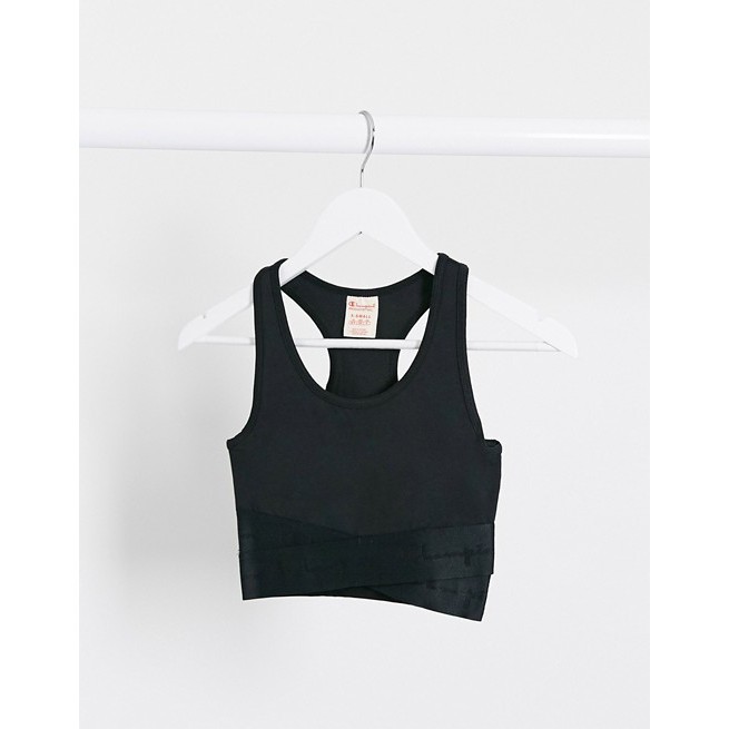 Áo bra croptop đan chéo Champion chính hãng full tag
