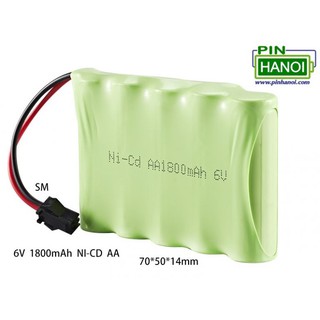Pin khối 6V 1800mAh ghép 5 cells AA 1.2V Ni-Cd