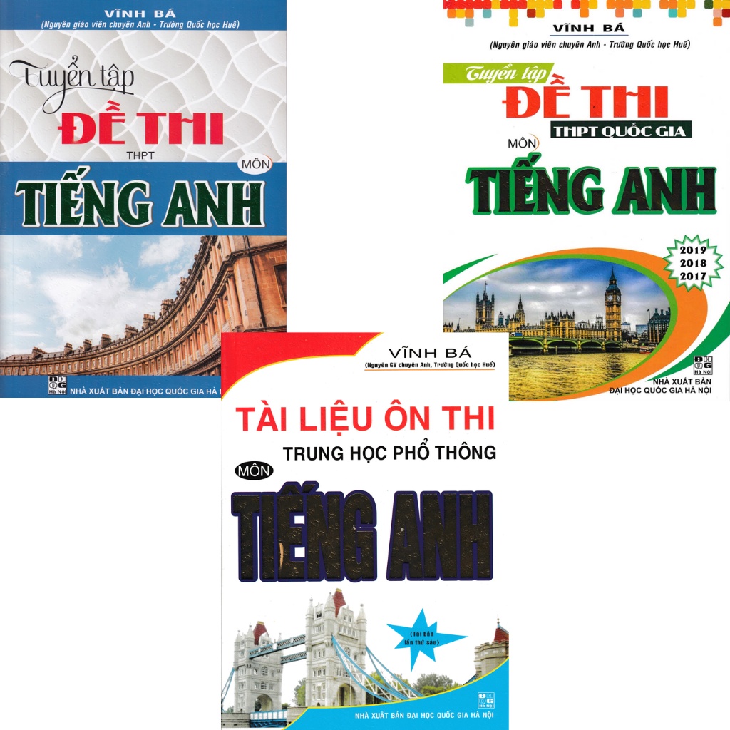 Sách - Combo Tài Liệu Ôn Thi Tiếng Anh + Tuyển Tập Đề Thi THPT Tiếng Anh ( 3 Quyển )