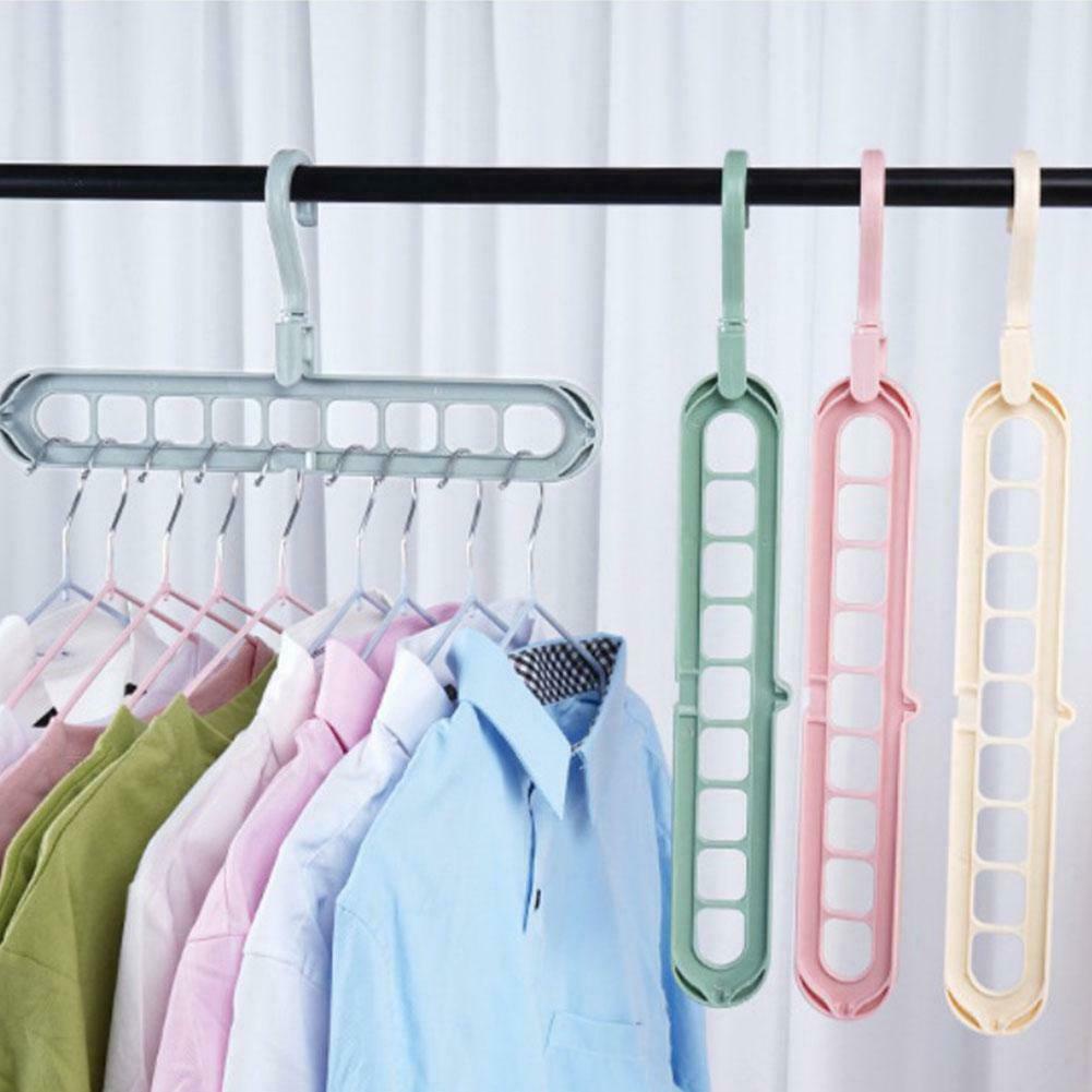 Móc Treo Quần Áo 9 Lỗ Tiện Lợi