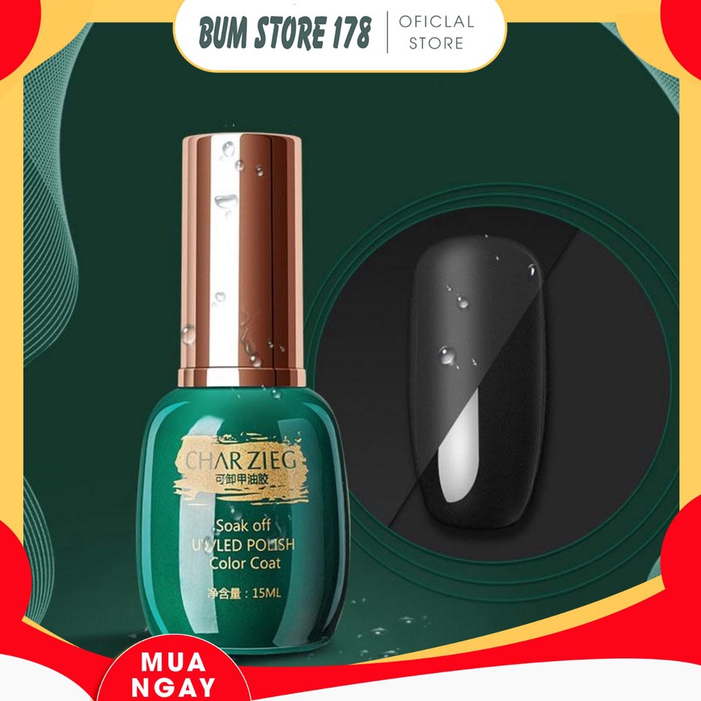 Sơn Móng - Sơn Gel Charzieg - Top - Base - Top lì (15ml)