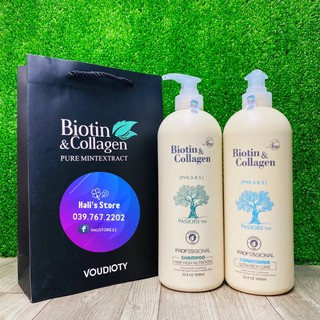 Cặp gội xả biotin collagen 1000ml