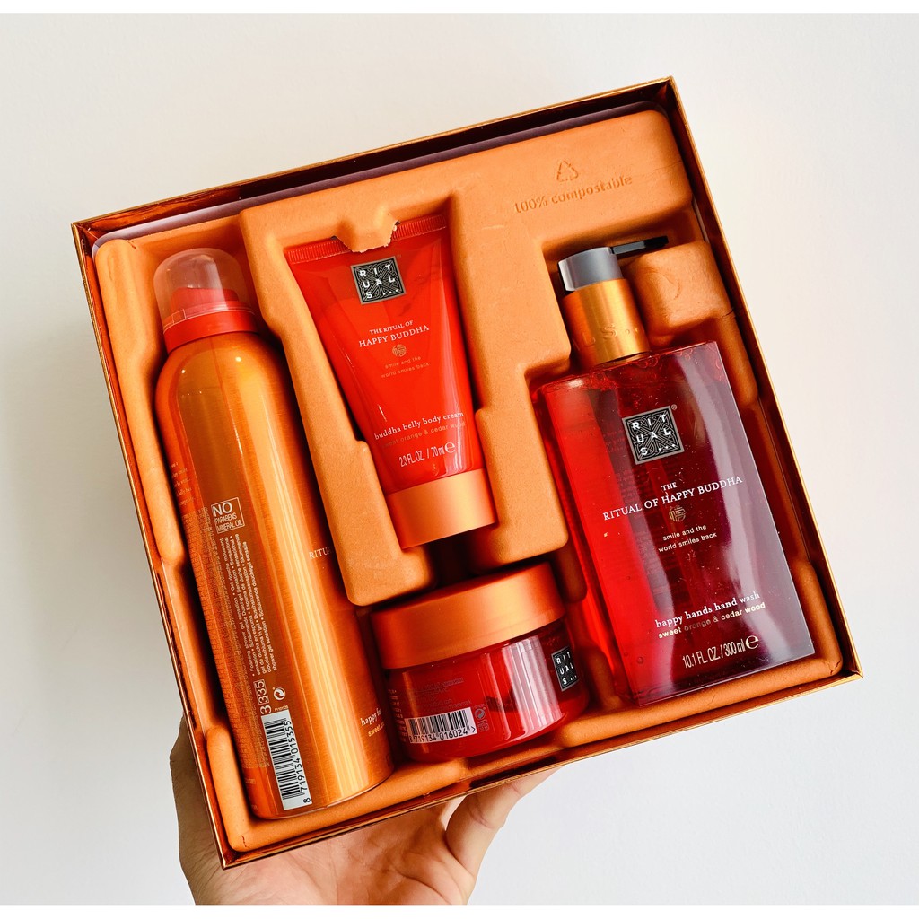 [BILL US/FR] RITUALS BUDDHA Bộ Gift Set 4 món Energising Routine - The Ritual of Happy Buddha - (Size M)