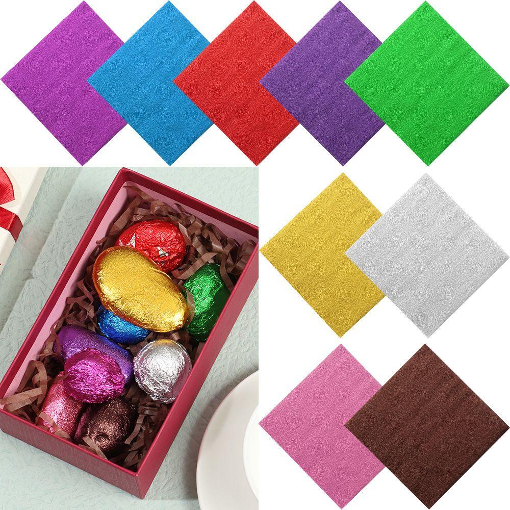 Set 100 Lá Nhôm Nhiều Màu Sắc Dùng Trang Trí Bánh Kẹo Tiện Dụng