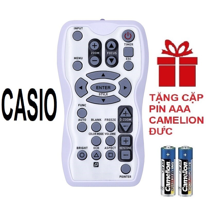 Remote máy chiếu CASIO mẫu 2 - Điều khiển máy chiếu CASIO mẫu 2 - PROJECTOR (Hàng hãng - tặng pin)