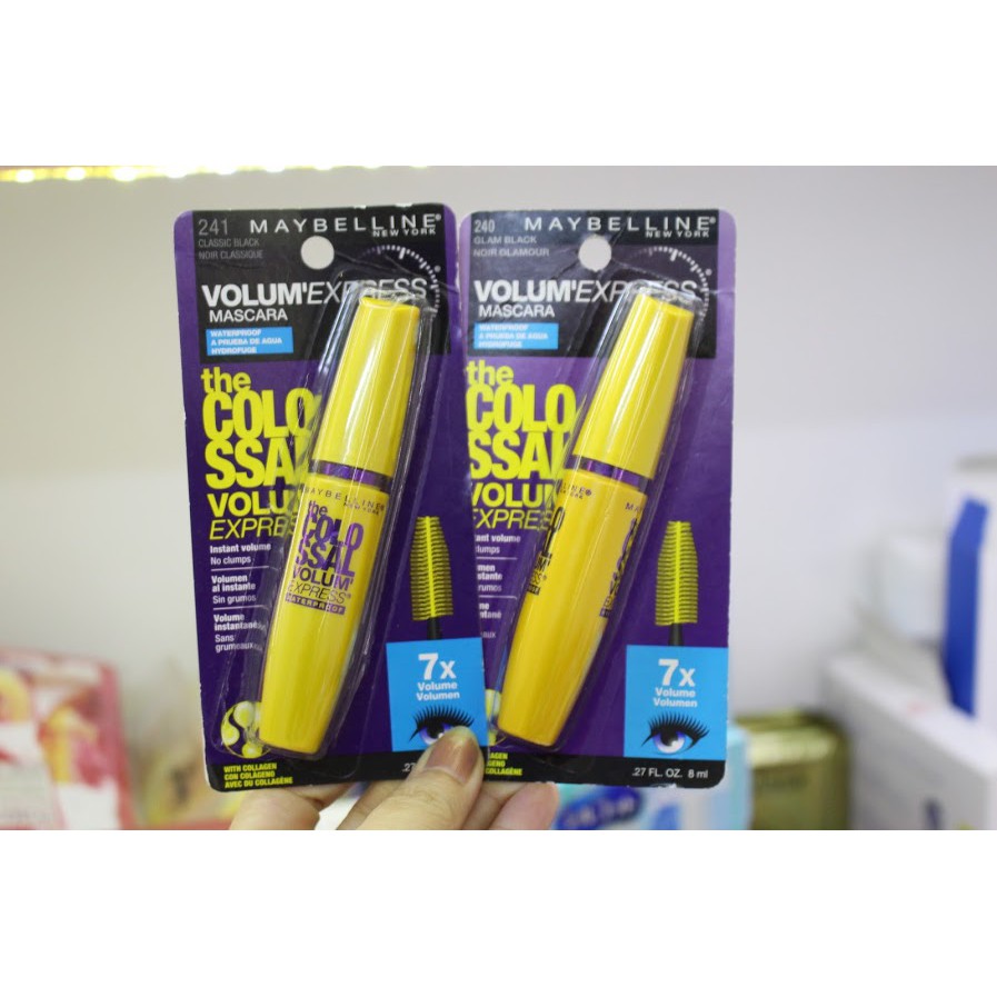 (Mẫu mới) Mascara Maybelline Colossal Volum Express Waterproof 7x (8ml)