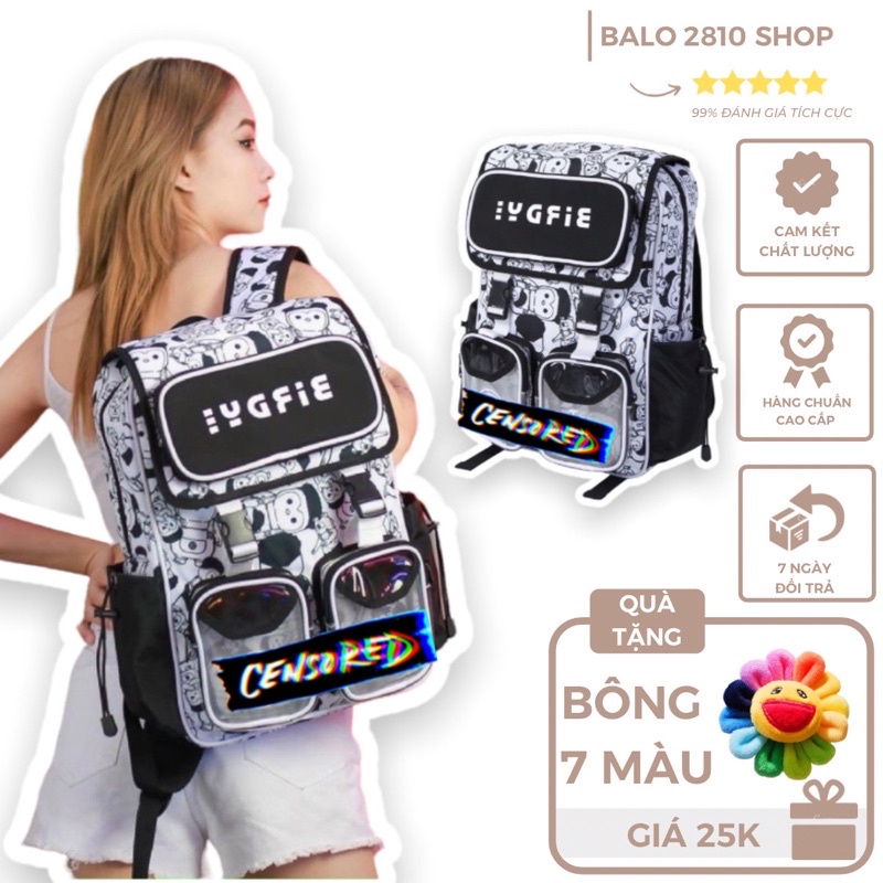 (Tặng Bông 7 Màu) Balo Birdybag Backpack 2810 Clothes Shop Balo Ulzzang Đi Chơi Cặp Đi Học Nam Nữ