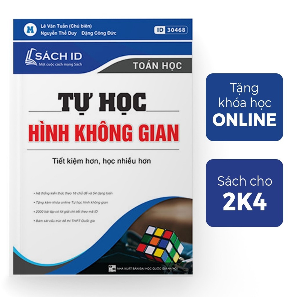 Sách id toán 12 ôn thi thpt quốc gia 2023 : Tự học hình không gian | Moonbook