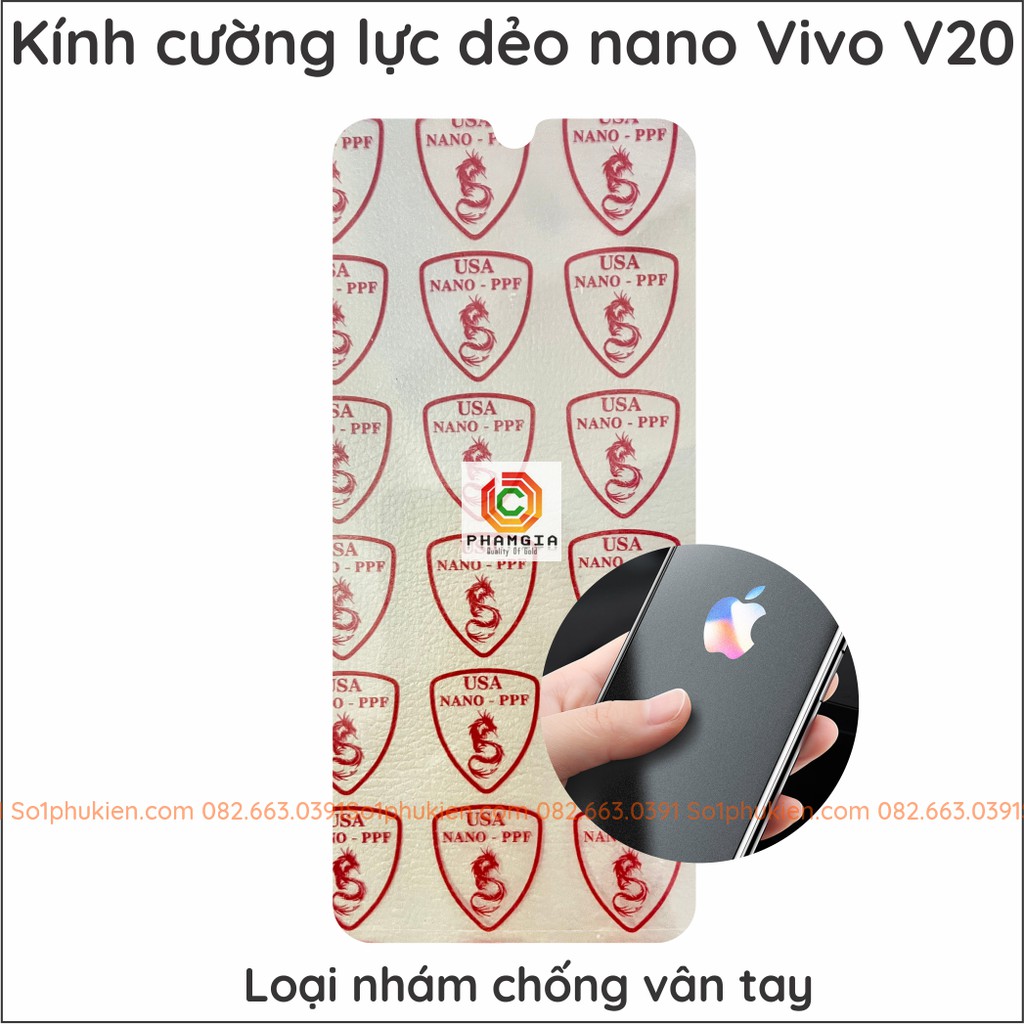 Dán cường lực dẻo nano Vivo V20 siêu bền siêu bảo vệ